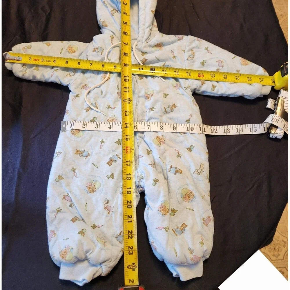 Vintage Peter Rabbit Reversible Infant Bunting Snowsuit - 0-6 mos Measurements